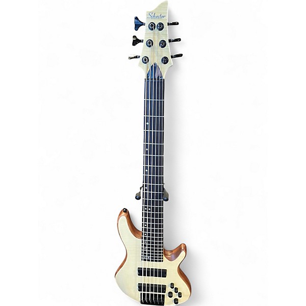 Used Schecter Guitar Research SC-6 Natural Electric Bass Guitar