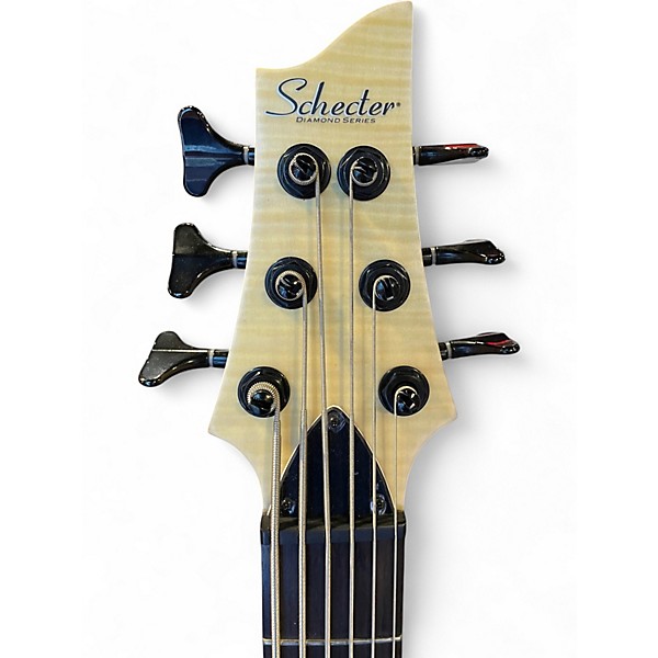 Used Schecter Guitar Research SC-6 Natural Electric Bass Guitar