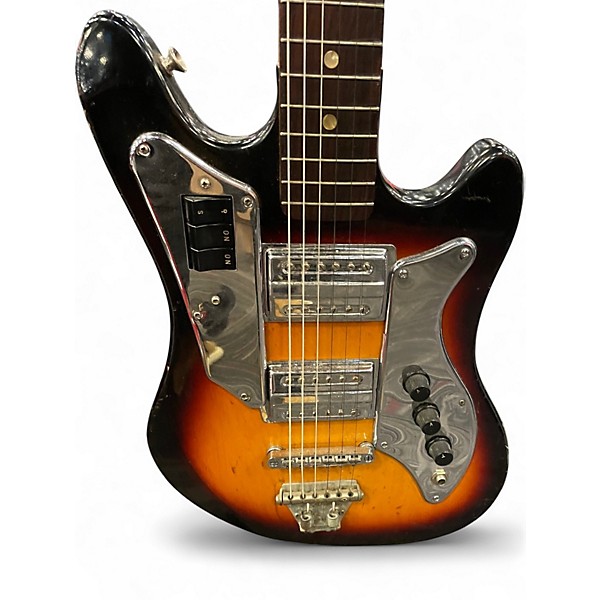 Used Teisco CROWN 2 Tone Sunburst Solid Body Electric Guitar