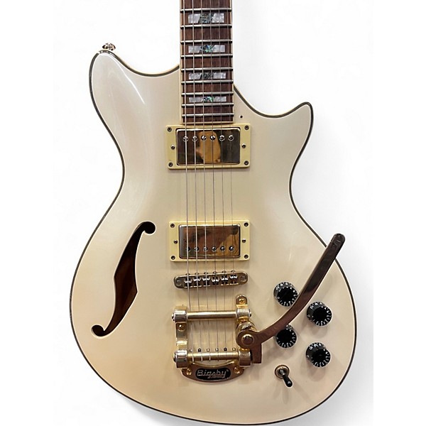 Used ESP Xtone Pearl White Hollow Body Electric Guitar