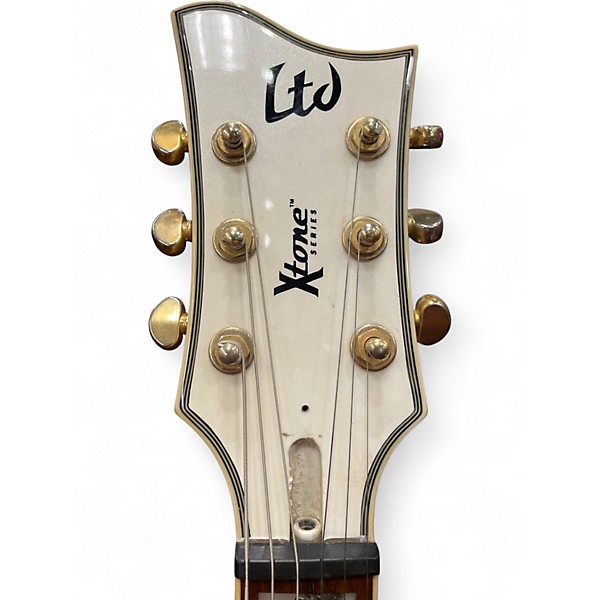 Used ESP Xtone Pearl White Hollow Body Electric Guitar