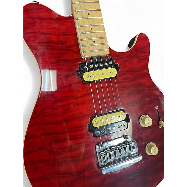 Used Sterling by Music Man SUB SERIES Trans Red Solid Body Electric Guitar