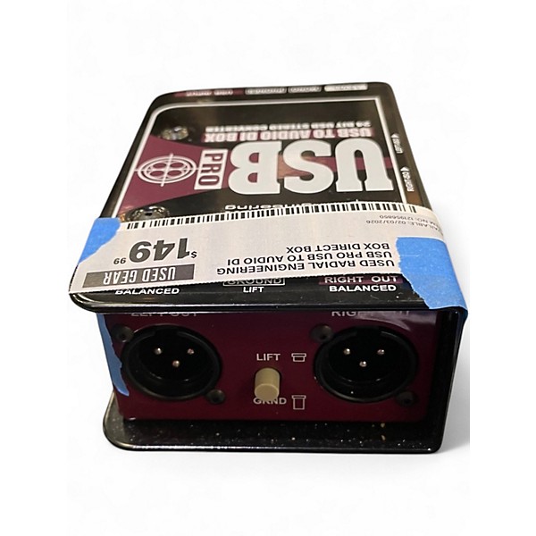 Used Radial Engineering USB Pro USB to Audio DI Box Direct Box