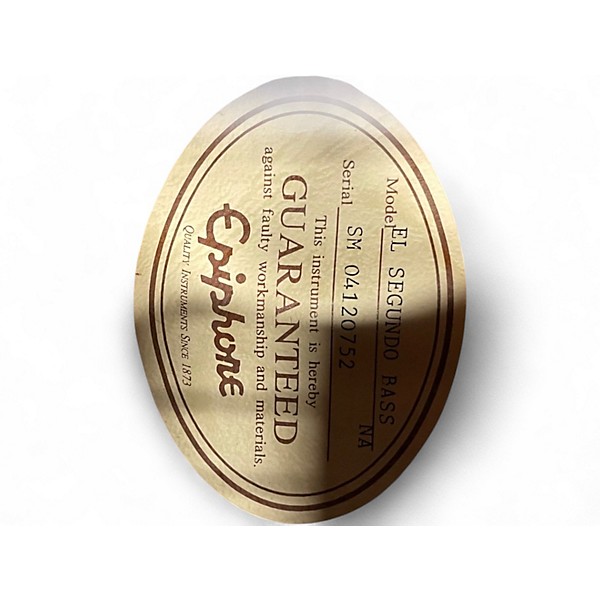 Used Epiphone El Segundo Natural Acoustic Bass Guitar