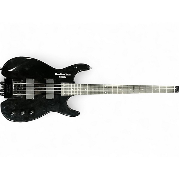Used Headless Bass Studio Headless Black Electric Bass Guitar