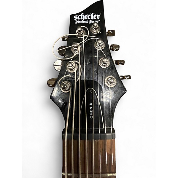 Used Schecter Guitar Research Omen 8 Black Solid Body Electric Guitar