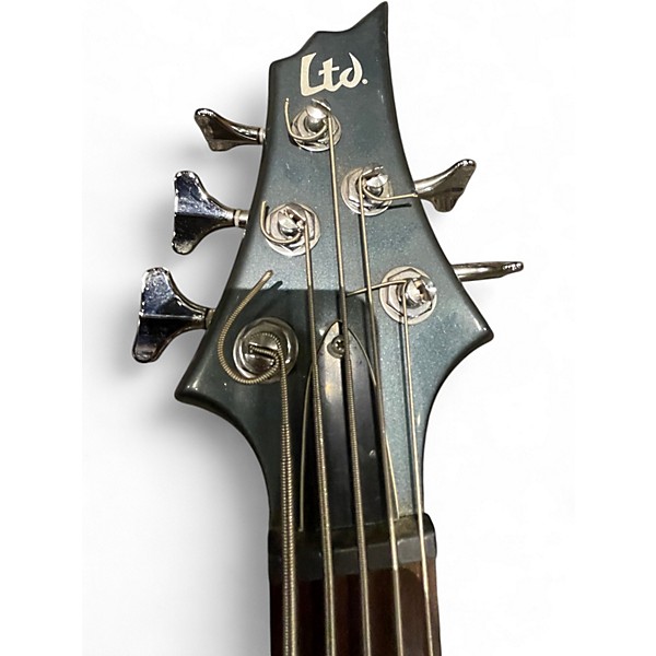 Used ESP LTD B105 5 String Gray Electric Bass Guitar