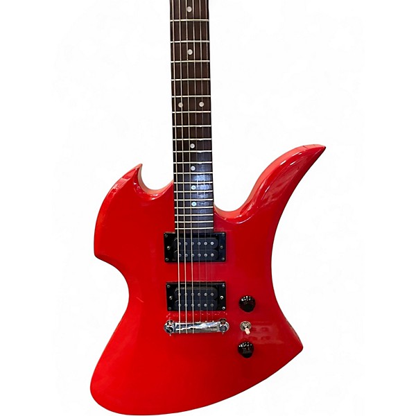 Used B.C. Rich Bronze Series Mockingbird Red Solid Body Electric Guitar