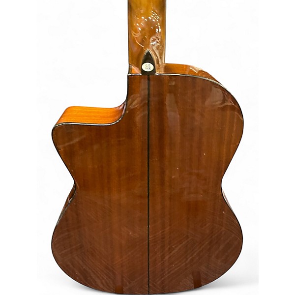 Used Washburn c5cea Natural Classical Acoustic Electric Guitar