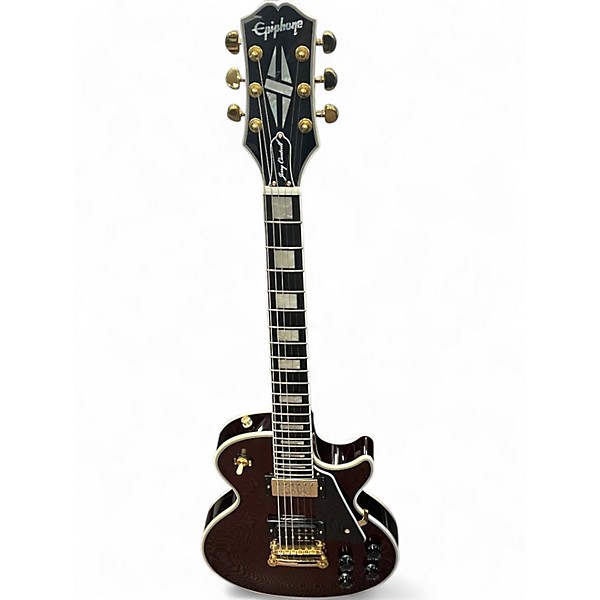 Used Epiphone JERRY CANTRELL LES PAUL Wine Red Solid Body Electric Guitar