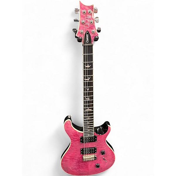 Used PRS SE Custom 24 Violet Quilt Solid Body Electric Guitar