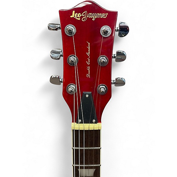 Used Leo Jaymz  Double Cut Standard  Cherry Solid Body Electric Guitar