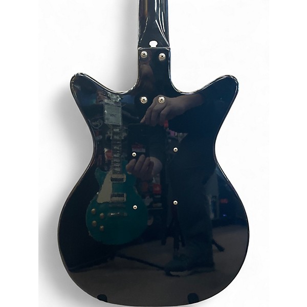 Vintage 1999 Danelectro Stock '59 Black Solid Body Electric Guitar