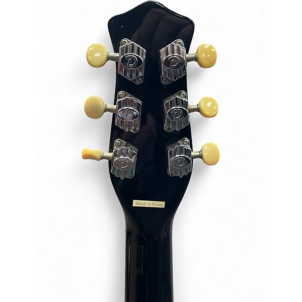 Vintage 1999 Danelectro Stock '59 Black Solid Body Electric Guitar