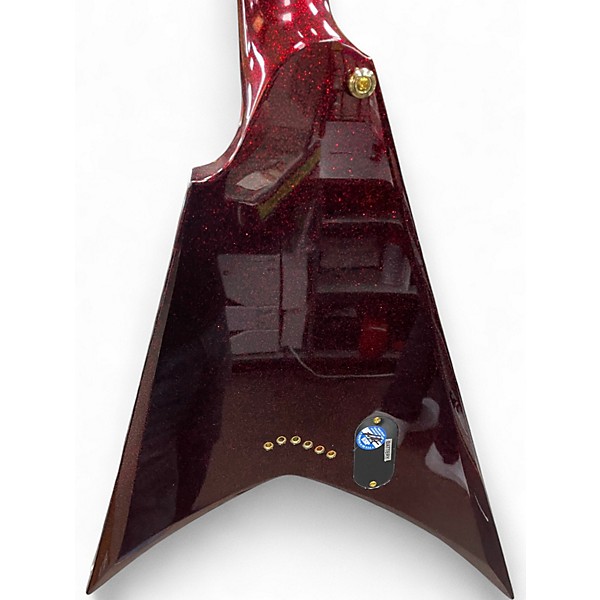 Used ESP LTD KIRK HAMMETT KHV Chrome Red Metallic Solid Body Electric Guitar