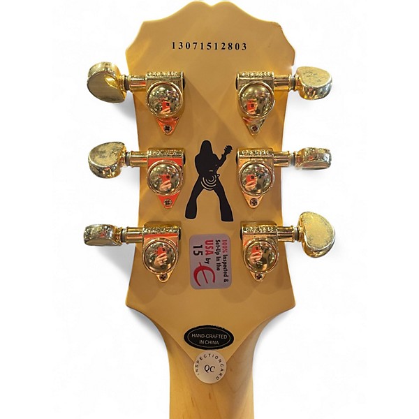 Used Epiphone Zakk Wylde Bullseye Les Paul Custom Plus Black and Yellow Solid Body Electric Guitar