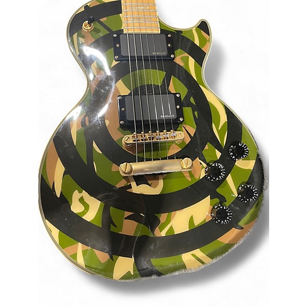 Used Epiphone Zakk Wylde Bullseye Les Paul Custom Plus CAMO BULLSEYE Solid Body Electric Guitar