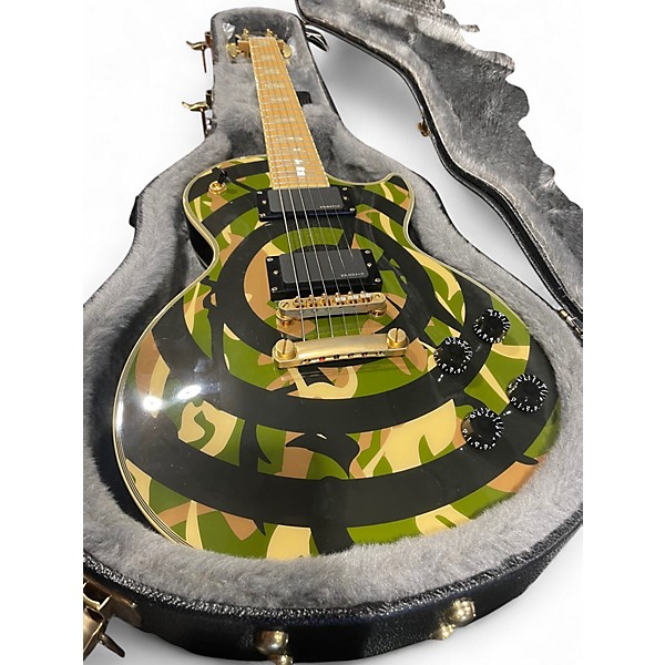 Used Epiphone Zakk Wylde Bullseye Les Paul Custom Plus CAMO BULLSEYE Solid Body Electric Guitar