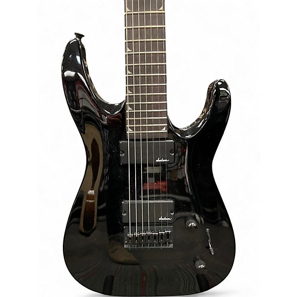 Used Jackson JS22-7 Dinky 7 String Black Solid Body Electric Guitar