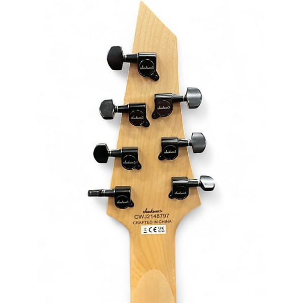 Used Jackson JS22-7 Dinky 7 String Black Solid Body Electric Guitar