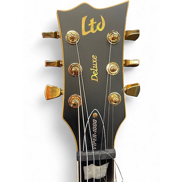 Used ESP LTD Viper 1000 Deluxe VINTAGE BLACK Solid Body Electric Guitar