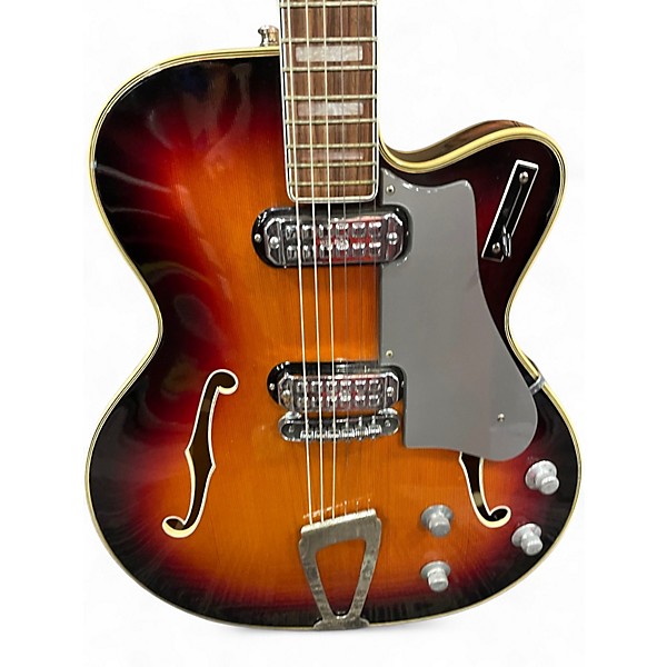 Vintage 1963 Welson DC2 2 Color Sunburst Hollow Body Electric Guitar