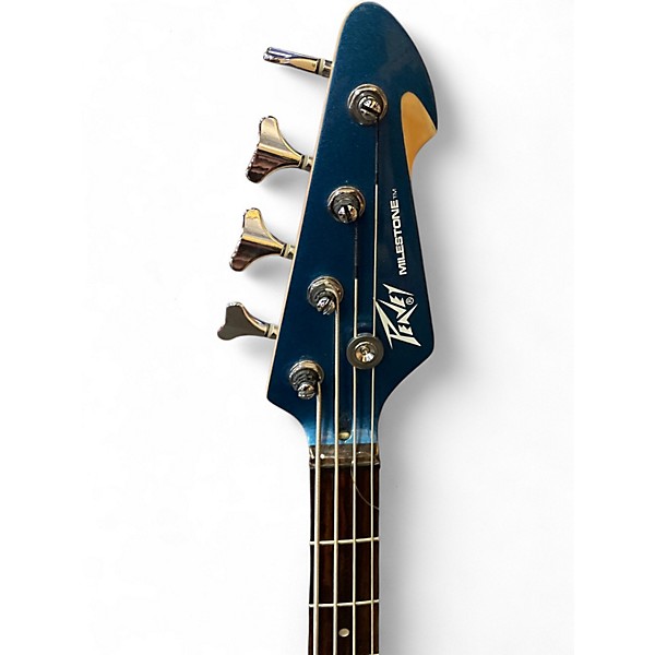 Used Peavey MILESTONE 4 Blue Electric Bass Guitar