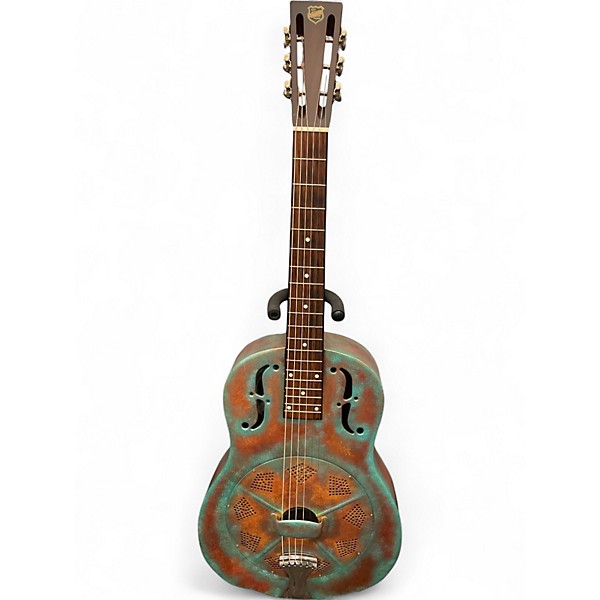 Used National Delphi Green Metallic Acoustic Guitar