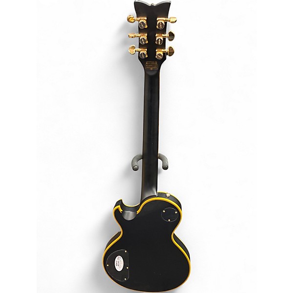 Used Schecter Guitar Research Solo Custom III Black and Gold Solid Body Electric Guitar