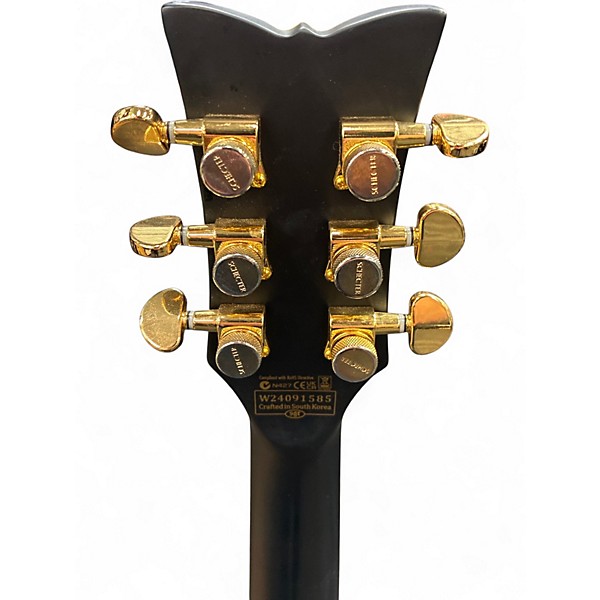 Used Schecter Guitar Research Solo Custom III Black and Gold Solid Body Electric Guitar