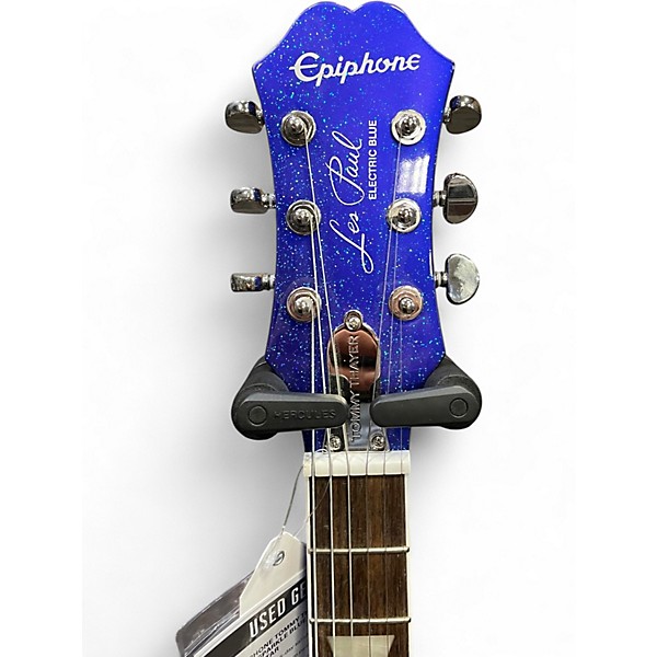 Used Epiphone Tommy Thayer Les Paul Standard SPARKLE BLUE Solid Body Electric Guitar