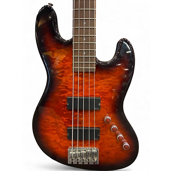 Used Schecter Guitar Research California Custom Jazz Tobacco Burst Electric Bass Guitar