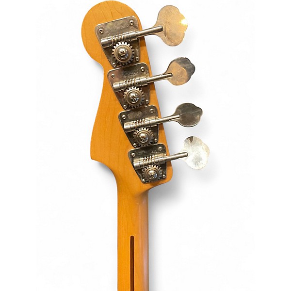 Vintage 1980s Squier Precision Bass Black Electric Bass Guitar