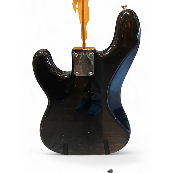 Vintage 1980s Squier Precision Bass Black Electric Bass Guitar