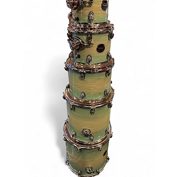 Used Mapex 6 Piece ARMORY AQUATIC SWIRL GLOVE Drum Kit