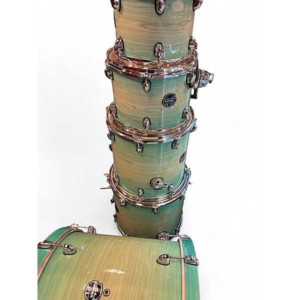 Used Mapex 6 Piece ARMORY AQUATIC SWIRL GLOVE Drum Kit