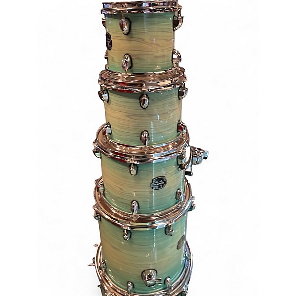 Used Mapex 6 Piece ARMORY AQUATIC SWIRL GLOVE Drum Kit