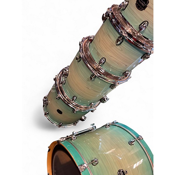 Used Mapex 6 Piece ARMORY AQUATIC SWIRL GLOVE Drum Kit