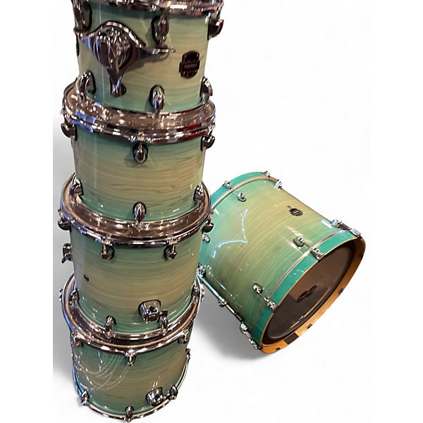 Used Mapex 6 Piece ARMORY AQUATIC SWIRL GLOVE Drum Kit
