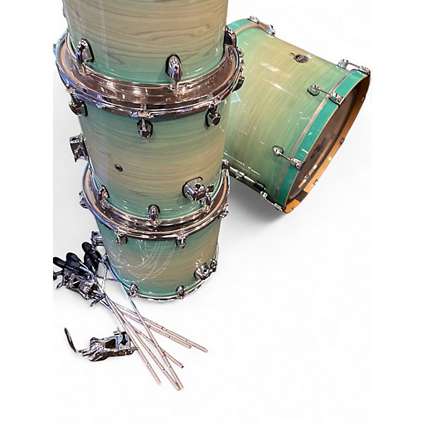 Used Mapex 6 Piece ARMORY AQUATIC SWIRL GLOVE Drum Kit