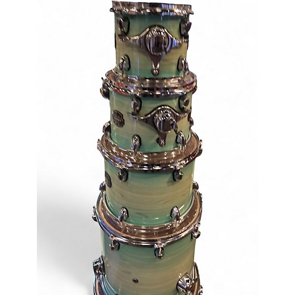 Used Mapex 6 Piece ARMORY AQUATIC SWIRL GLOVE Drum Kit