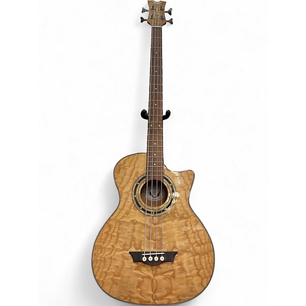 Used Dean EQABA GN NATURAL QUILT Acoustic Bass Guitar