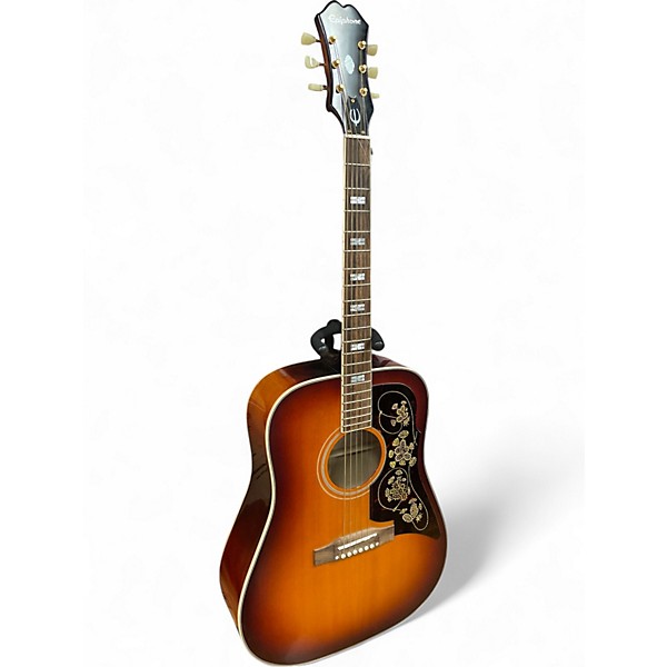 Used Epiphone Masterbilt Frontier FT110 Iced Tea Acoustic Electric Guitar