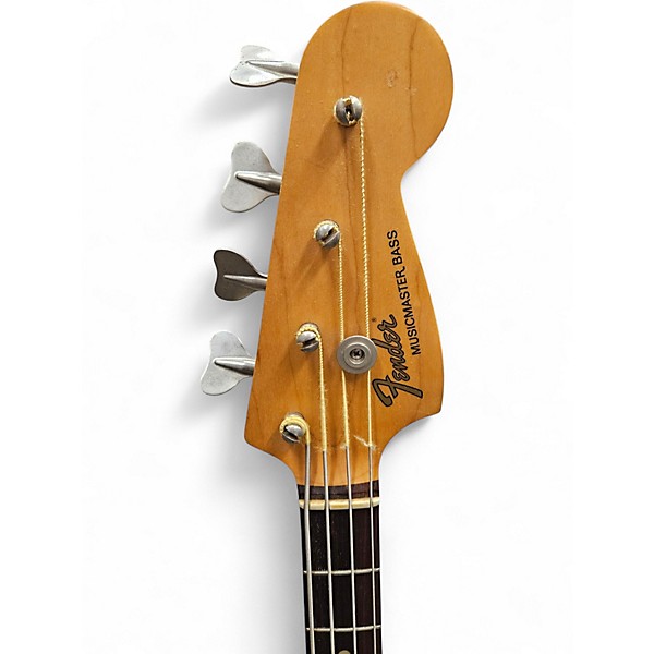 Vintage 1970s Fender Musicmaster Mint Green Electric Bass Guitar