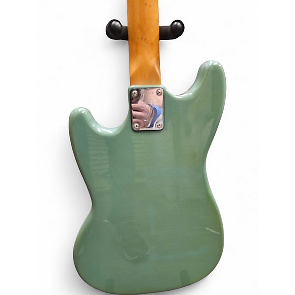 Vintage 1970s Fender Musicmaster Mint Green Electric Bass Guitar