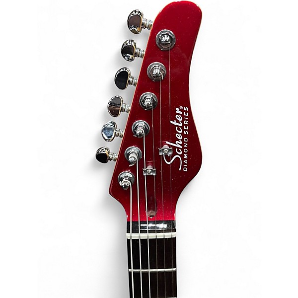 Used Schecter Guitar Research Diamond Series PT Candy Apple Red Solid Body Electric Guitar