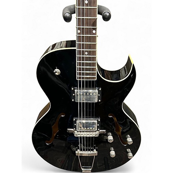Used The Loar LH-1280 Black Hollow Body Electric Guitar