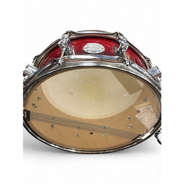 Used PDP by DW 14X5.5 Concept Series Snare RED SPARKLE Drum