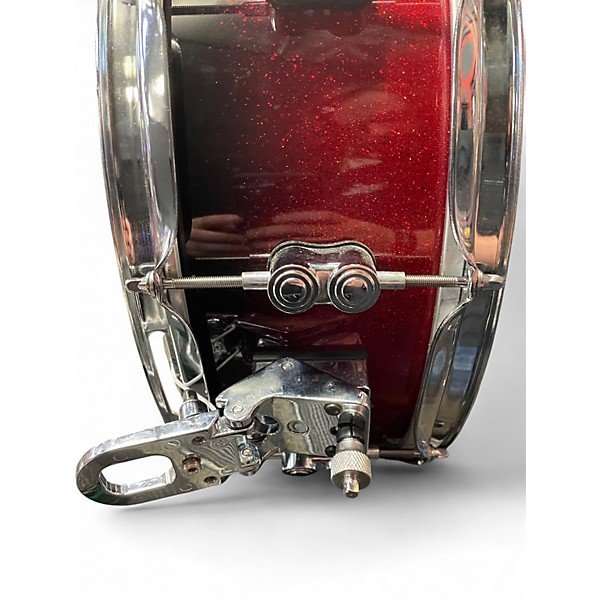 Used PDP by DW 14X5.5 Concept Series Snare RED SPARKLE Drum