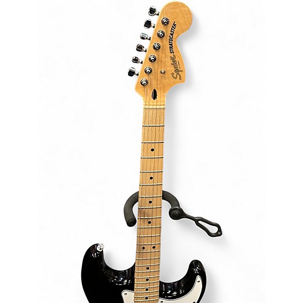 Used Squier Standard Stratocaster Black Solid Body Electric Guitar
